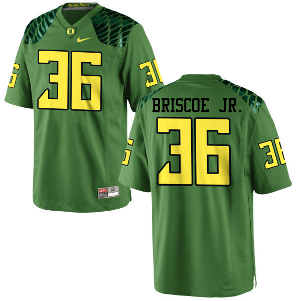 Men #36 Eric Briscoe Jr. Oregon Ducks College Football Jerseys-Apple Green - Click Image to Close